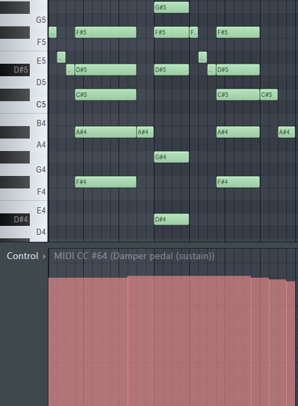 piano roll midi events