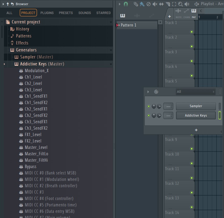 plugin parameters in browser